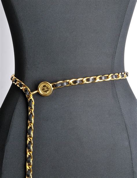 chanel chain belt vintage|genuine leather Chanel belt women.